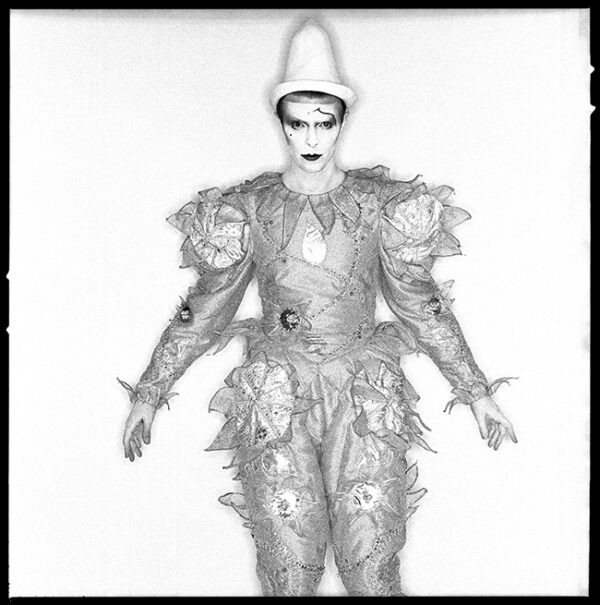 David Bowie in a clown costume